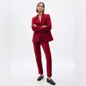 Gap red velvet blazer size xs